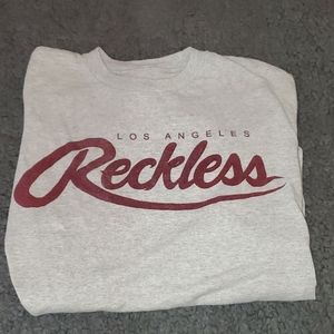 Men's M Young and Reckless T-Shirt, Grey